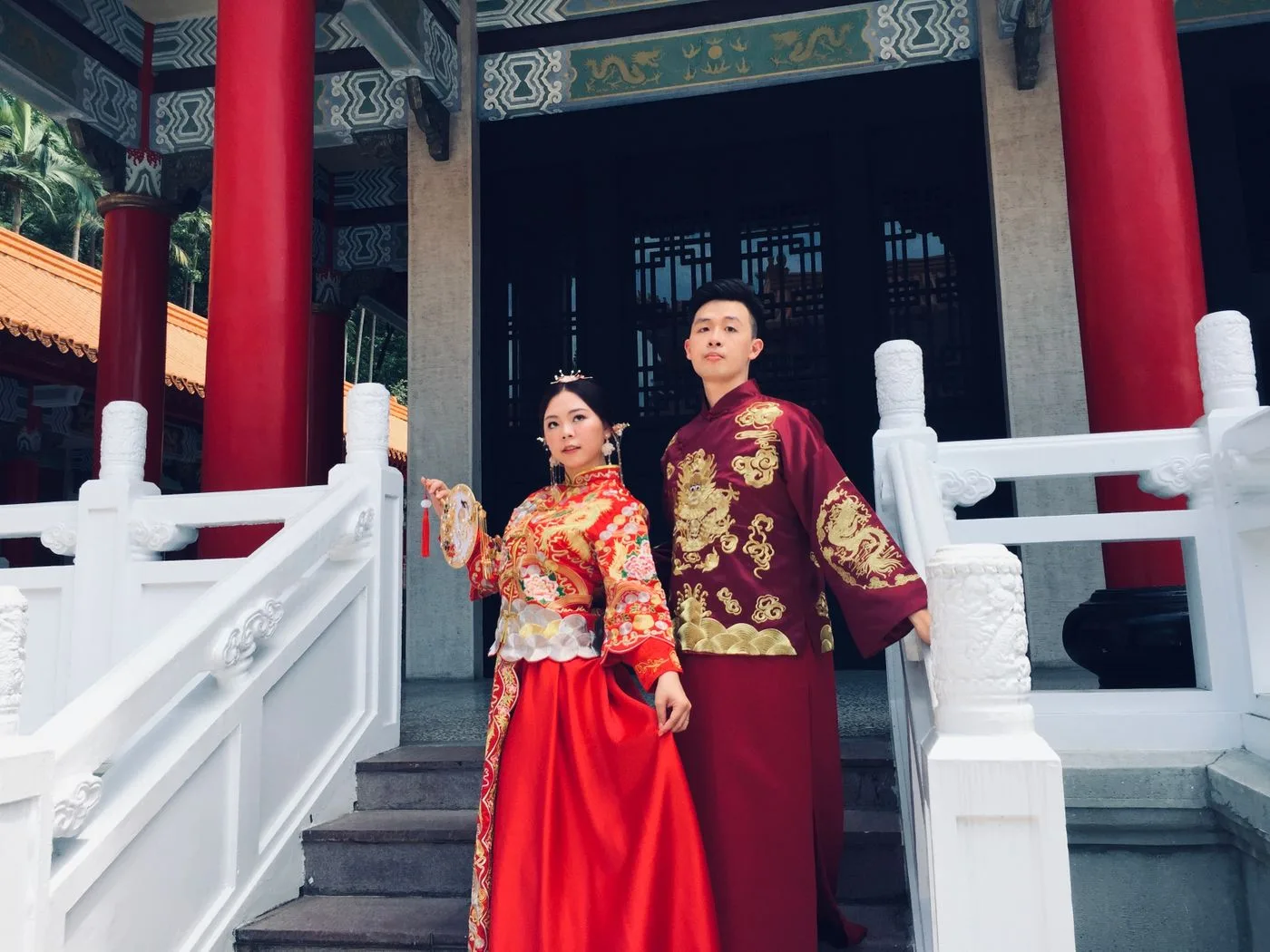 中式传统婚服 新人|龙凤褂